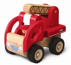 Houten brandweerauto speelgoed