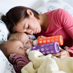 Babyfles-glas-met-siliconen-hoes-260-ml