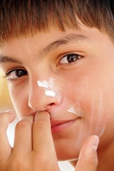 Teenage boy sun protection